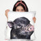 Black Piggy Throw Pillow By George Dyachenko