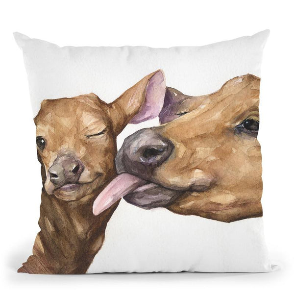 Mother And Her Baby Throw Pillow By George Dyachenko