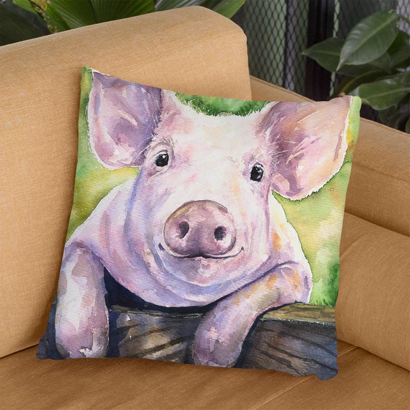 Piggy Throw Pillow By George Dyachenko