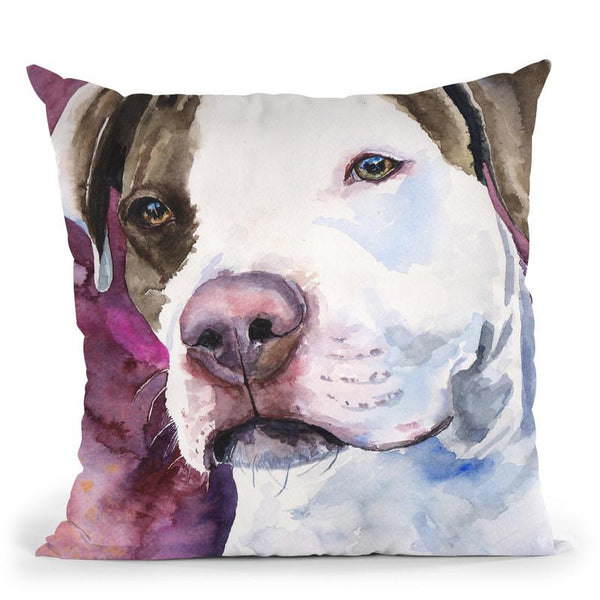 Pit Bull Throw Pillow By George Dyachenko