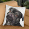Black Pug Ii Throw Pillow By George Dyachenko