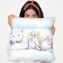 Polar Bears Throw Pillow By George Dyachenko