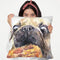 Pug And Pizza Throw Pillow By George Dyachenko