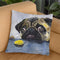 Pug Throw Pillow By George Dyachenko