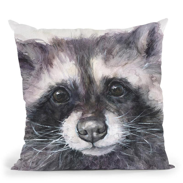 Raccoon Throw Pillow By George Dyachenko