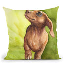 Red Dachshund Throw Pillow By George Dyachenko
