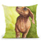 Red Dachshund Throw Pillow By George Dyachenko