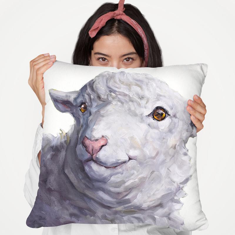 Sheep Throw Pillow By George Dyachenko