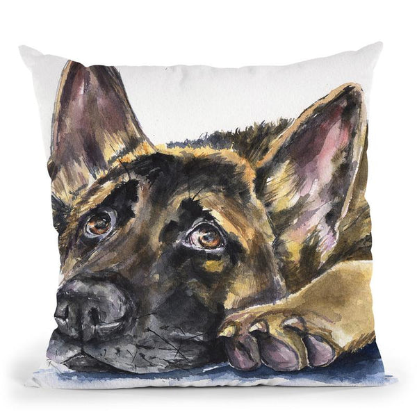 Shepherd Puppy Throw Pillow By George Dyachenko