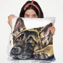 Shepherd Puppy Throw Pillow By George Dyachenko