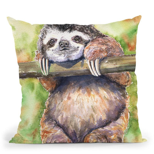 Sloth Throw Pillow By George Dyachenko