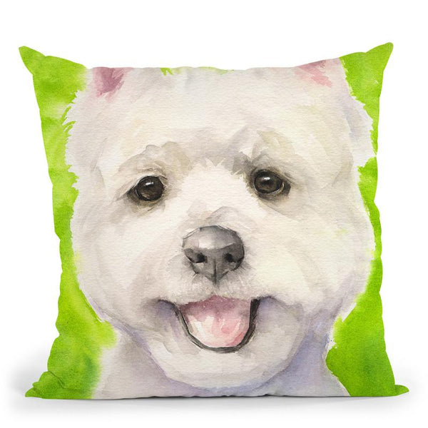 Westie Throw Pillow By George Dyachenko