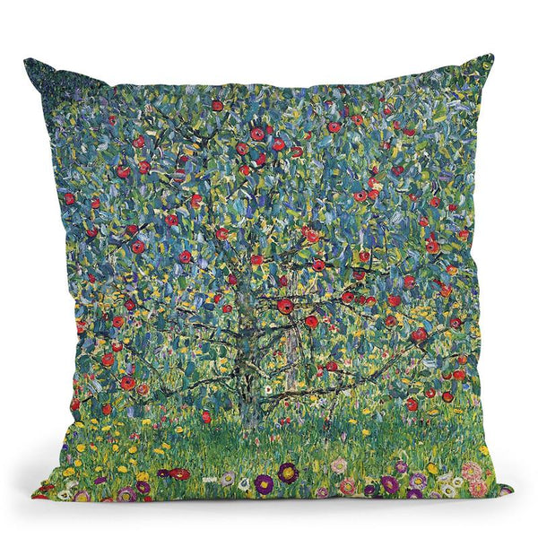 Apfelbaum Throw Pillow By Gustav Klimt