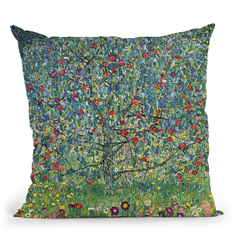 Apfelbaum Throw Pillow By Gustav Klimt