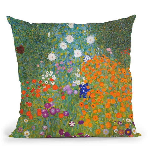 Klimt Bauerngarten Throw Pillow By Gustav Klimt
