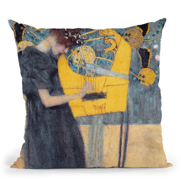 Musik I 1895 Throw Pillow By Gustav Klimt