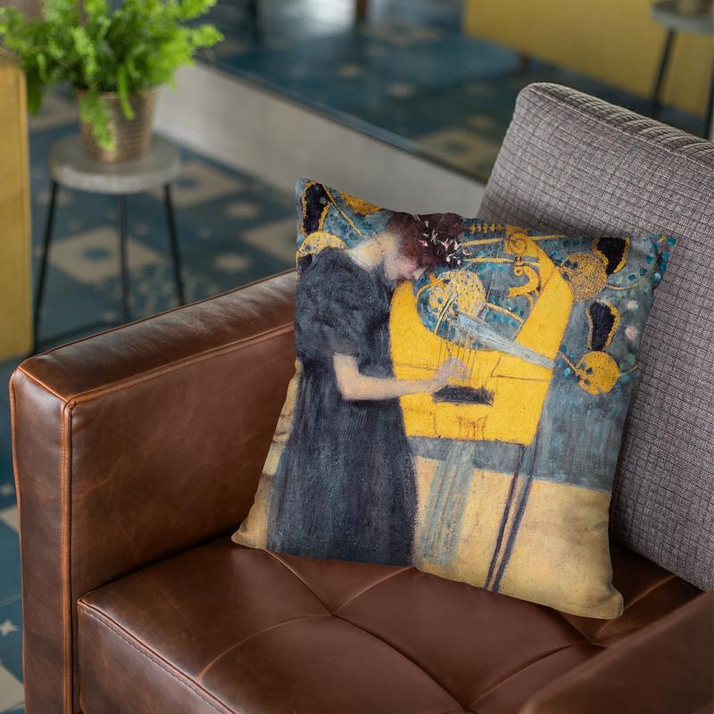 Musik I 1895 Throw Pillow By Gustav Klimt