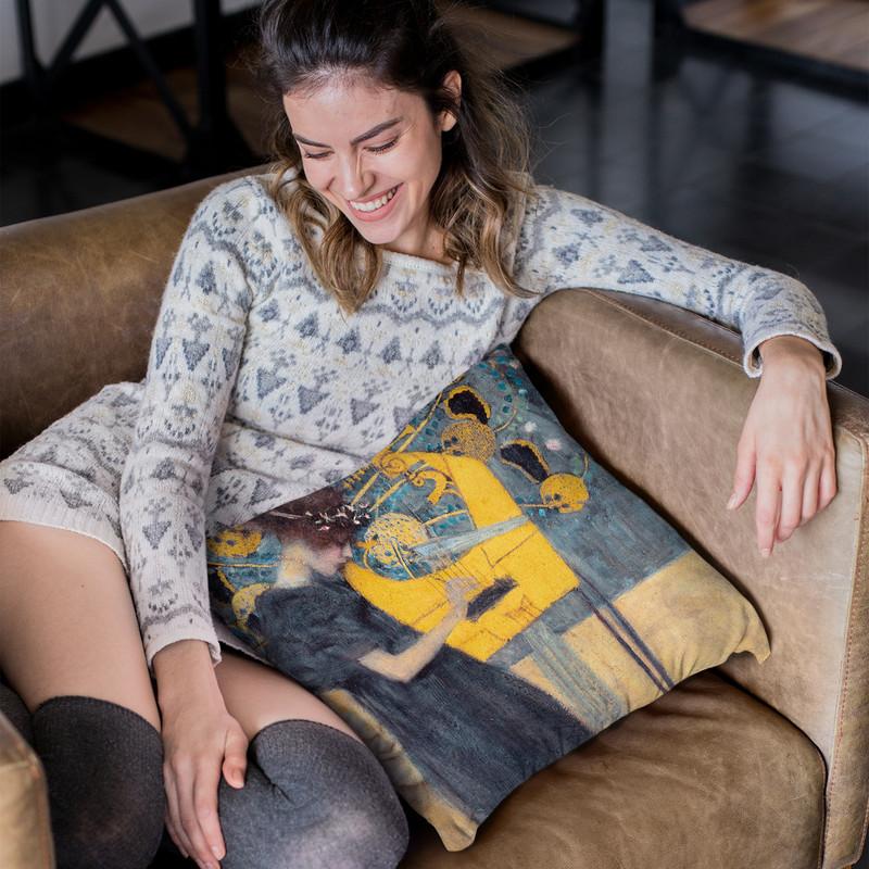 Musik I 1895 Throw Pillow By Gustav Klimt