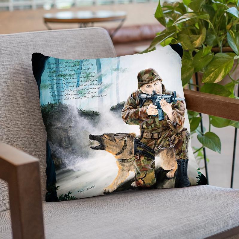 Armor Of God With Verse Throw Pillow By Holly Simental