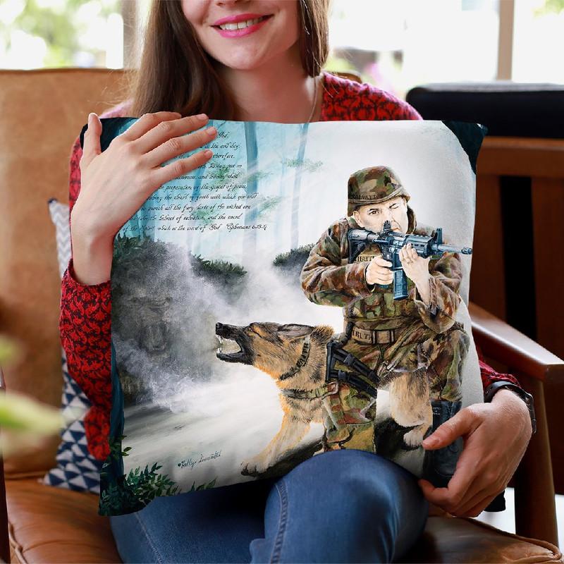 Armor Of God With Verse Throw Pillow By Holly Simental