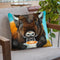Bison Latte Throw Pillow By Holly Simental