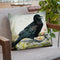 Breakfast With A Raven Throw Pillow By Holly Simental