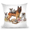 Coffee Dogs Throw Pillow By Holly Simental