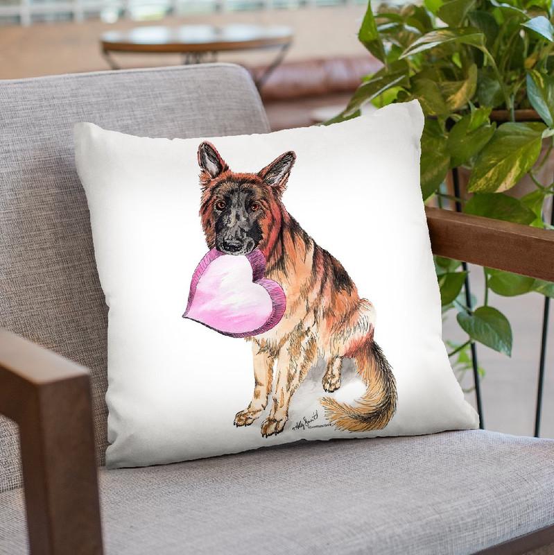 Germanepherd Love Throw Pillow By Holly Simental