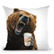Grizzly Mornings Throw Pillow By Holly Simental