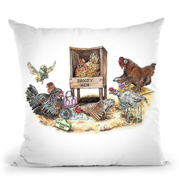 Life In The Coop Throw Pillow By Holly Simental