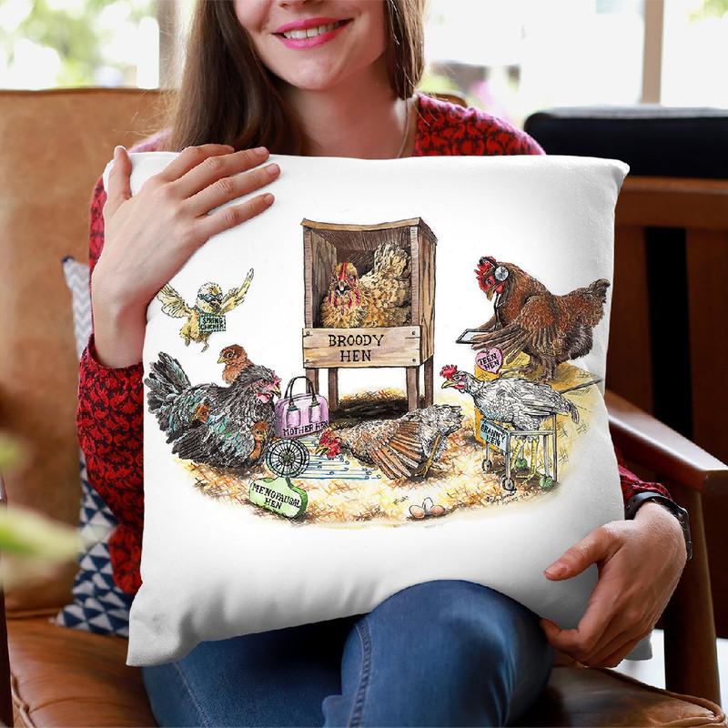 Life In The Coop Throw Pillow By Holly Simental