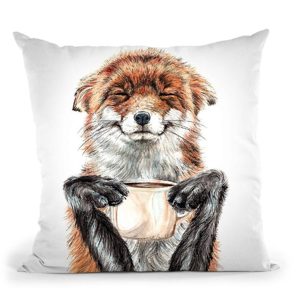 Morning Fox Throw Pillow By Holly Simental