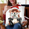 Morning Fox Christmas Throw Pillow By Holly Simental