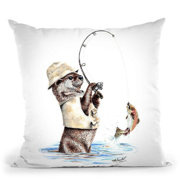 Nature'S Fisherman Throw Pillow By Holly Simental