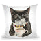 Purrfect Morning Throw Pillow By Holly Simental