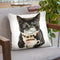 Purrfect Morning Throw Pillow By Holly Simental