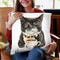 Purrfect Morning Throw Pillow By Holly Simental