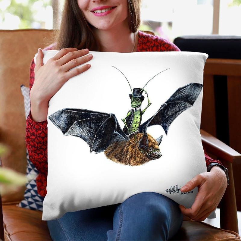 Riderin The Night Throw Pillow By Holly Simental
