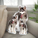 Custom Husky Shaped Dog Pillow