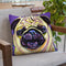 Purple Pug Throw Pillow By Image Conscious - by all about vibe