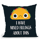 Mixed Fillings Throw Pillow By Image Conscious - by all about vibe