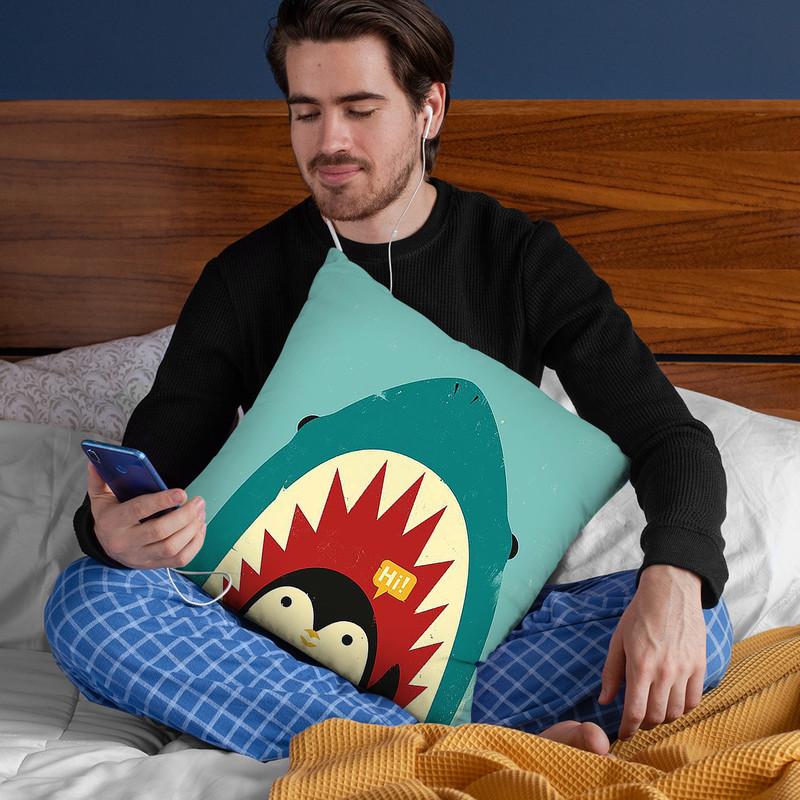 Hi! Throw Pillow By Image Conscious - by all about vibe