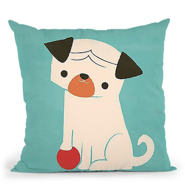 My Red Ball Throw Pillow By Image Conscious - by all about vibe
