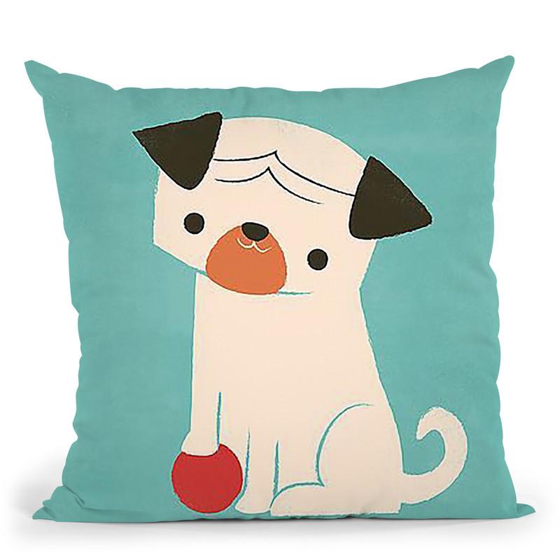 My Red Ball Throw Pillow By Image Conscious - by all about vibe