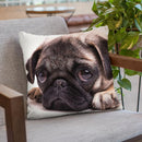 Sad Sack Pug Throw Pillow By Image Conscious - by all about vibe