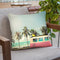 Surf Bus Pink Throw Pillow By Image Conscious - by all about vibe