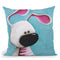 The Pink Bunny Throw Pillow By Image Conscious - by all about vibe