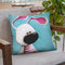 The Pink Bunny Throw Pillow By Image Conscious - by all about vibe