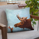 Moose And Rabbit Throw Pillow By Image Conscious - by all about vibe