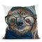 Hipster Sloth Throw Pillow By Image Conscious - by all about vibe